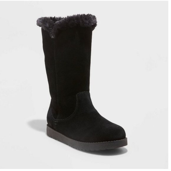 Universal Thread Shoes - Women's Charleigh Tall Shearling Style Boots Black - Universal Thread™